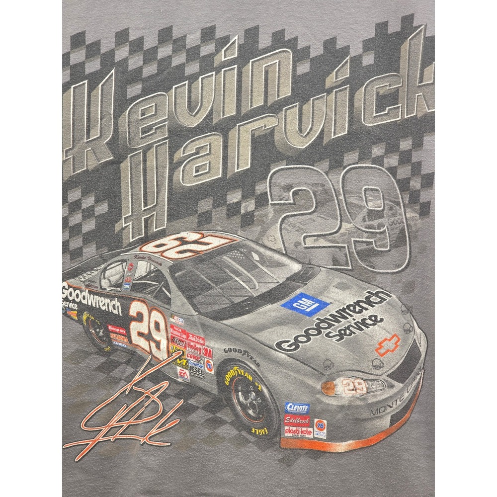 Chase Authentics Kevin Harvick 29 Goodwrench NASCAR Racing T-Shirt Mens XL Gray